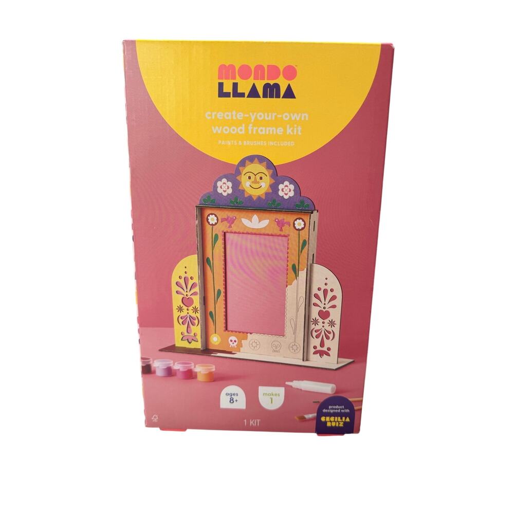 Mondo Llama Cecilia Ruiz Create Your Own Wood Frame Paint Craft Kit Ages 8